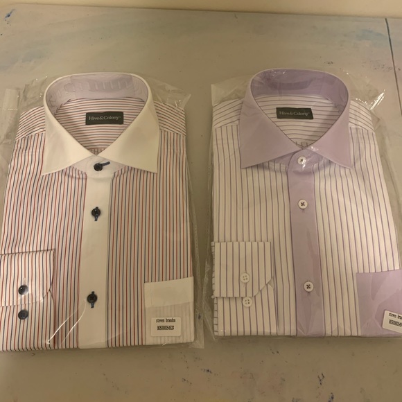 Men’s Size 15 1/2 Hive and Colony Dress Shirts - Picture 1 of 3